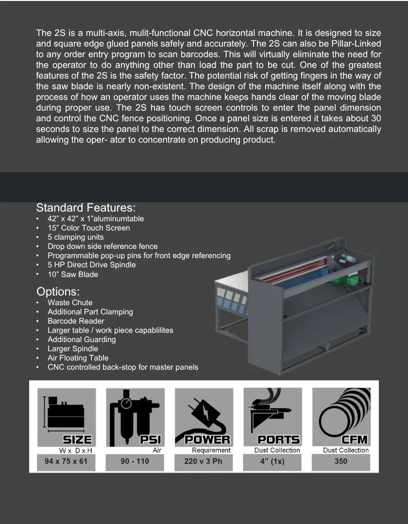 Pillar Panel Sizing & Squaring Machine Sheffield Machinery Direct