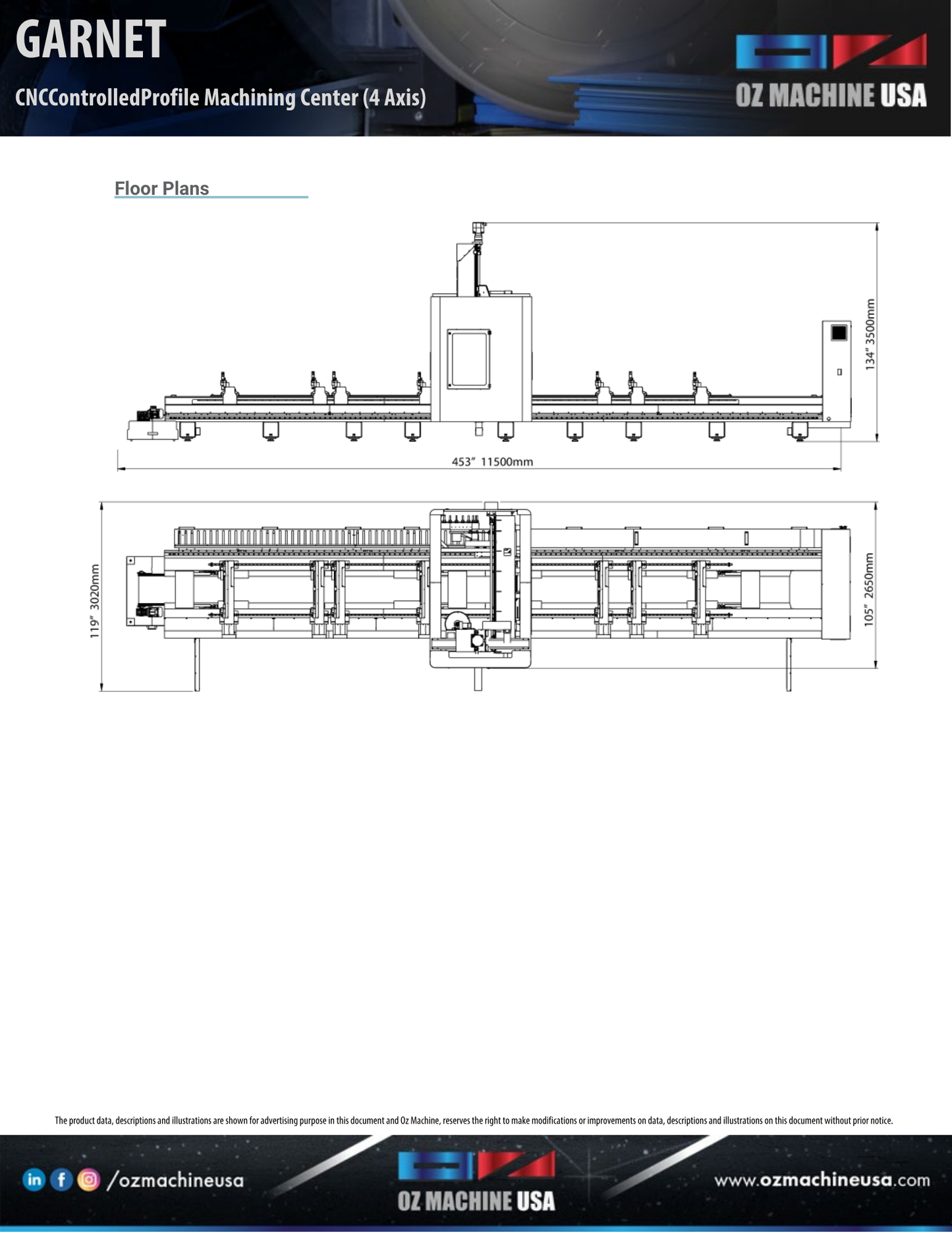 GARNET CNC Controlled Profile Machining Center (4 Axis)