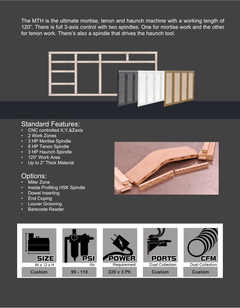 Pillar Mortise, Tenon and Haunch Machine