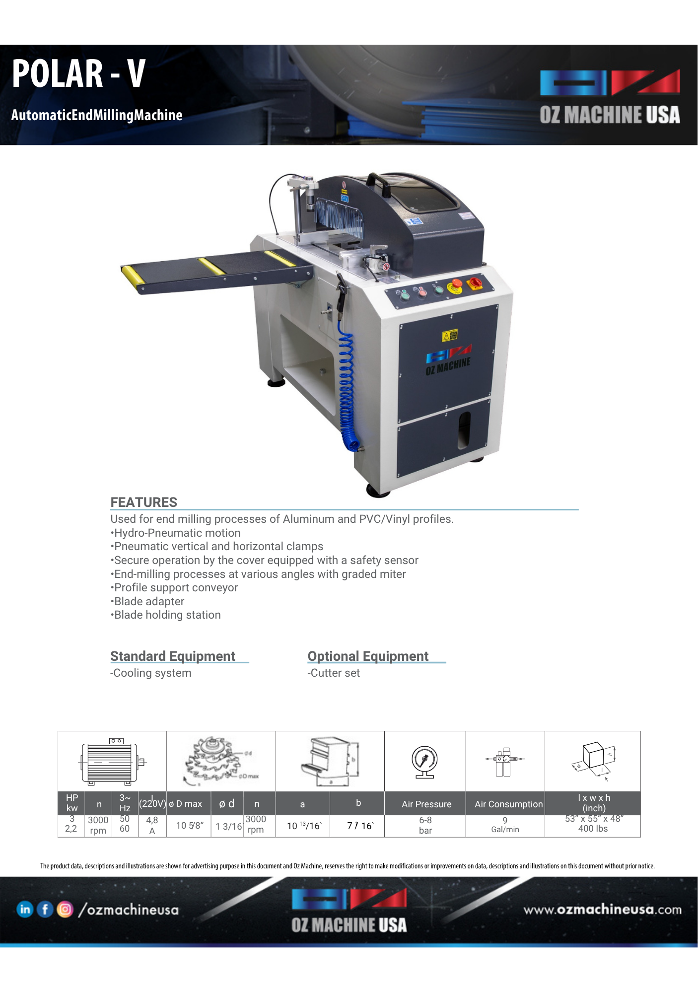 POLAR V Automatic End Milling Machine