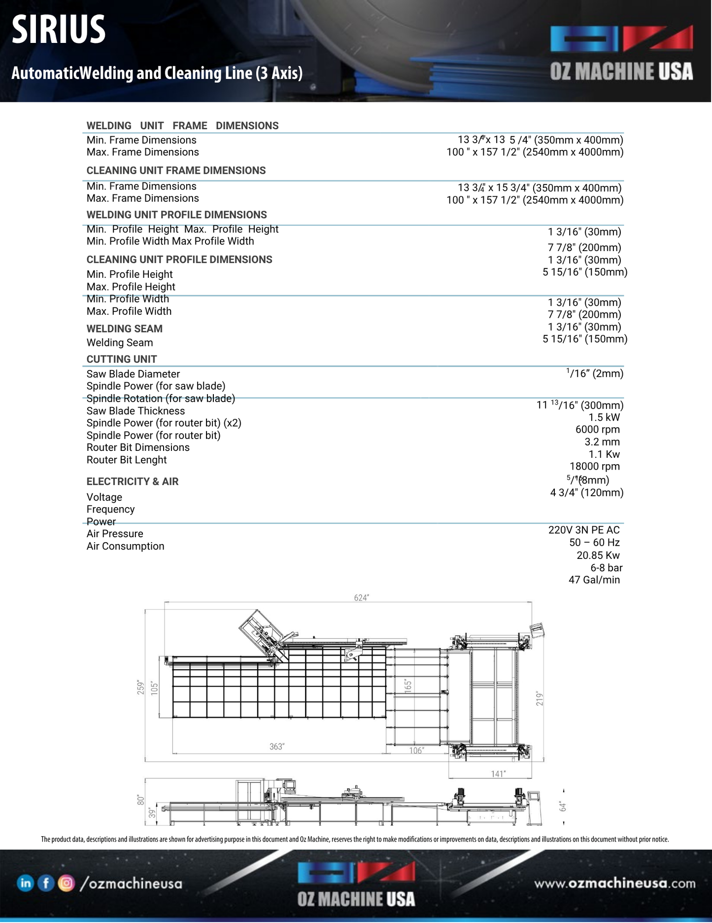 SIRIUS Automatic Welding and Cleaning Line (3 Axis)