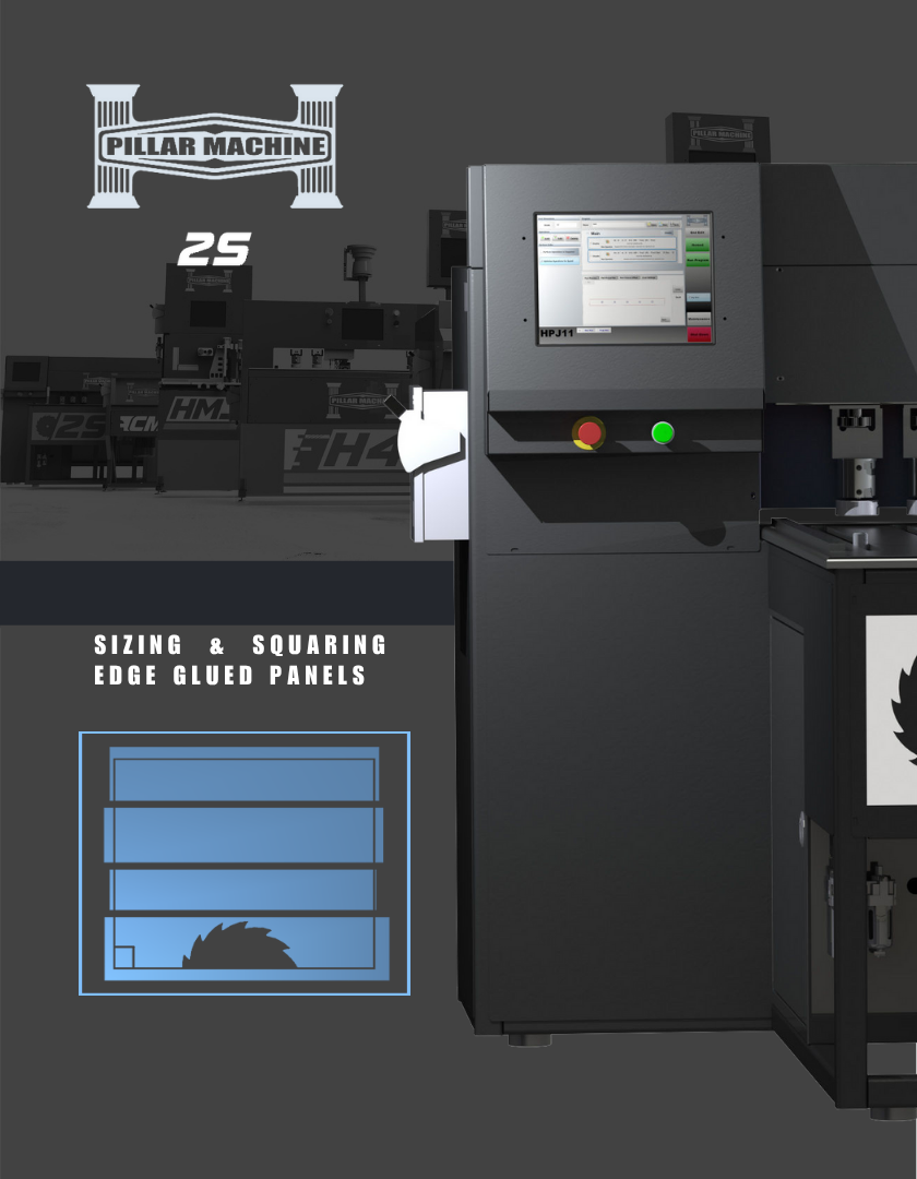 Pillar Panel Sizing & Squaring Machine
