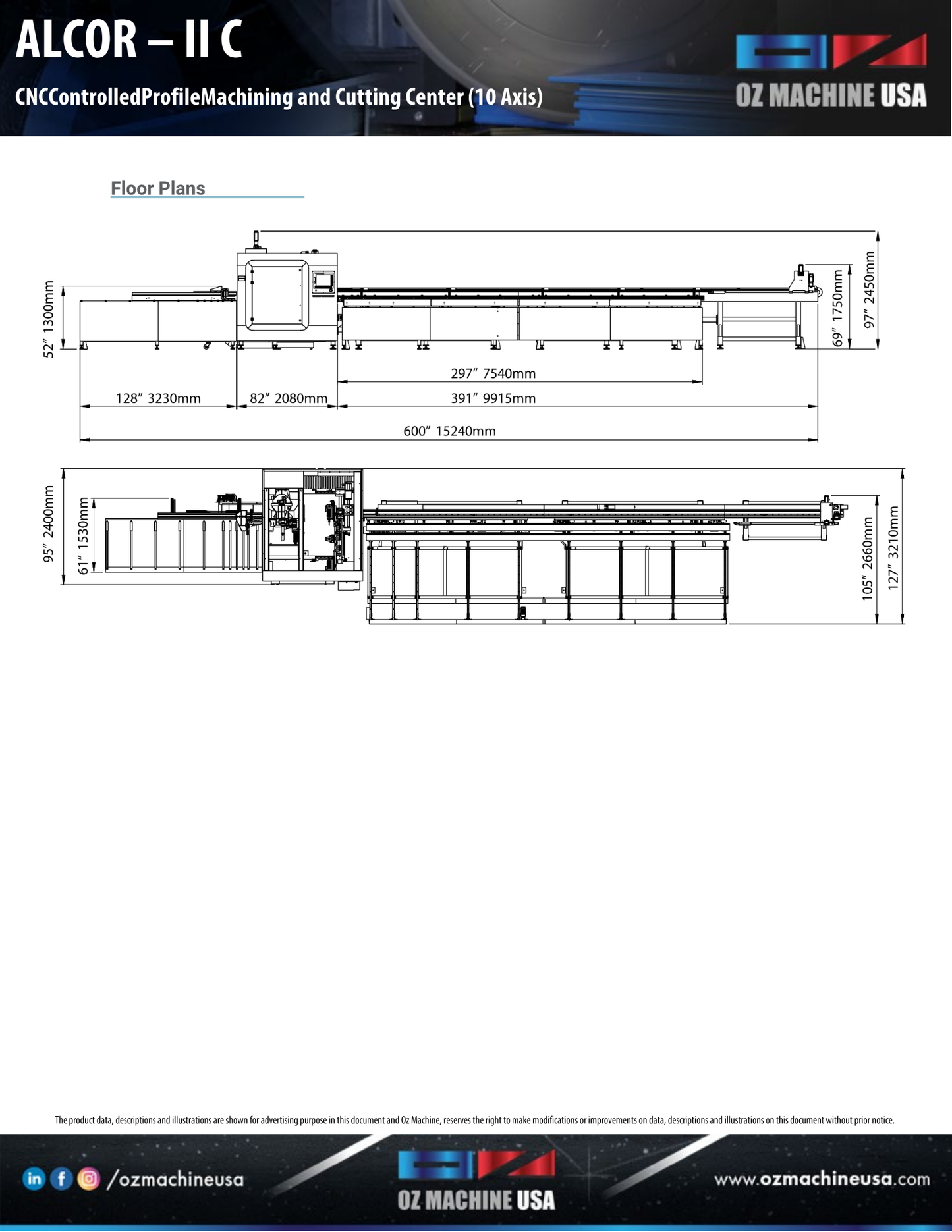 ALCOR - II C CNC Controlled Profile Machining and Cutting Center (10 Axis)