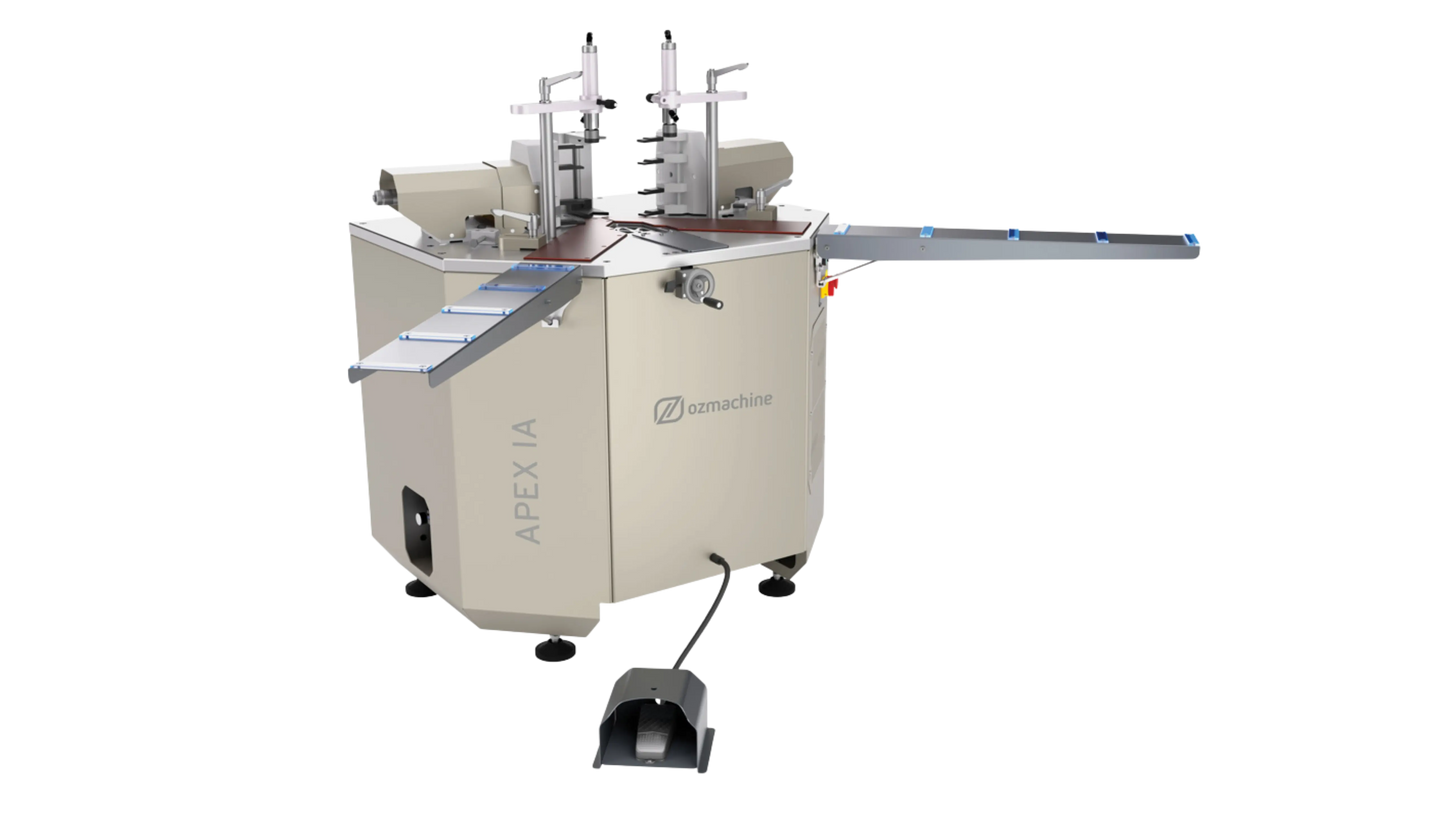 APEX I A Automatic Hydraulic Aluminum Corner Crimping Machine OZ Machine USA