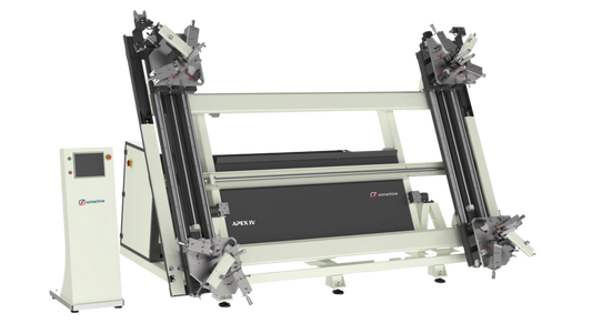 APEX IV Automatic Hydraulic Four Head Aluminum Corner Crimping Machine OZ Machine USA