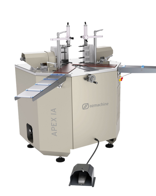 APEX - I A Automatic Hydraulic Aluminum Corner Crimping Machine with Rising Miter