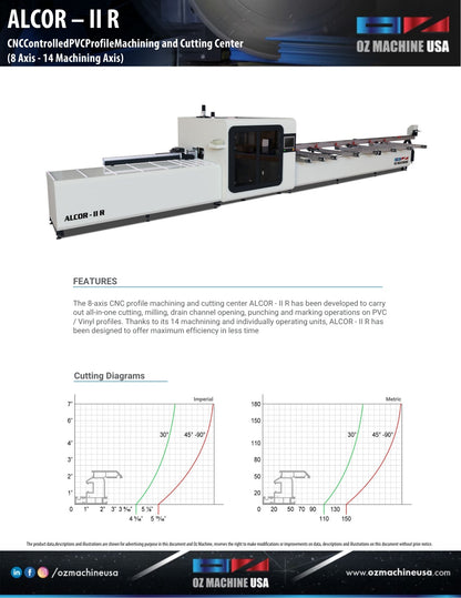 ALCOR II R CNC Machining and Cutting Center OZ Machine USA