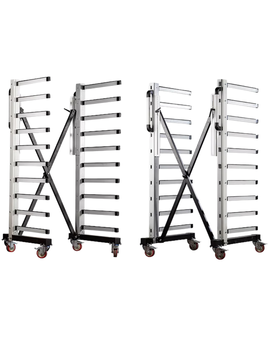 CAR X Scissor Model Trolley for Profiles in Vertical Position