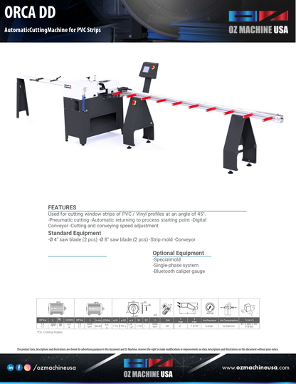 ORCA DD Automatic PVC Strip Cutting Machine with Digital Conveyor