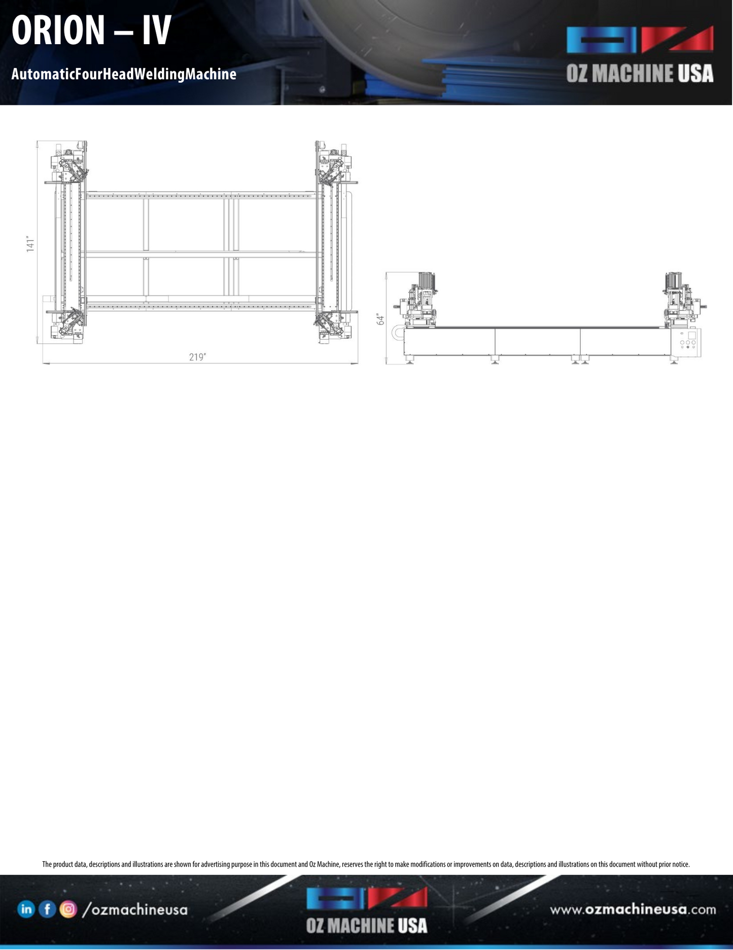 ORION - IV Automatic Four Head Welding Machine