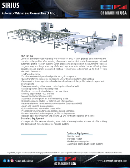 SIRIUS Automatic Welding and Cleaning Line (3 Axis)